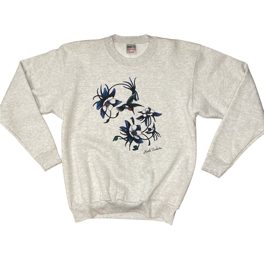 Vintage North Dakota‎ Sweatshirt Crewneck 90s Oneita Power-Sweats Size XL Unisex